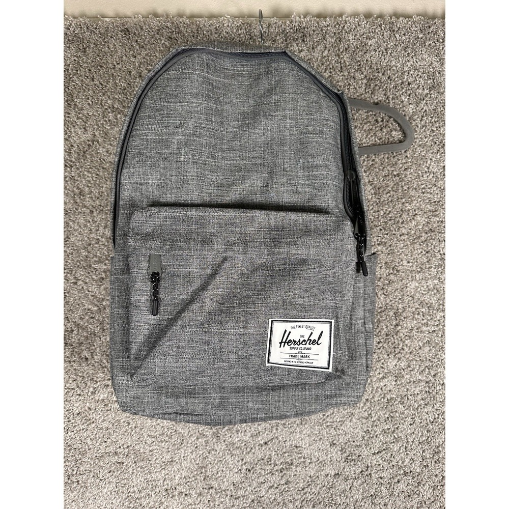 Herschel Classic Backpack Raven Crosshatch Red Stripe‎ Lining NWOT